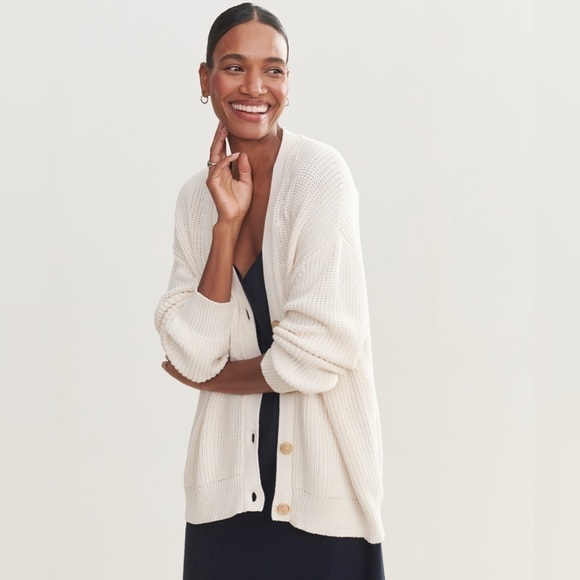 Jenni Kayne Cream Cardigan Sweater - Picture 3 of 9